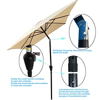 Streamdale 6x9ft Patio Umbrella w/ Crank & Tilt