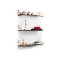 Streamdale Altai Floating Metal Shelves, Triple