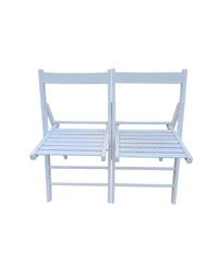 Streamdale Furniture Folding Chair-2 Set, Foldable Style -White