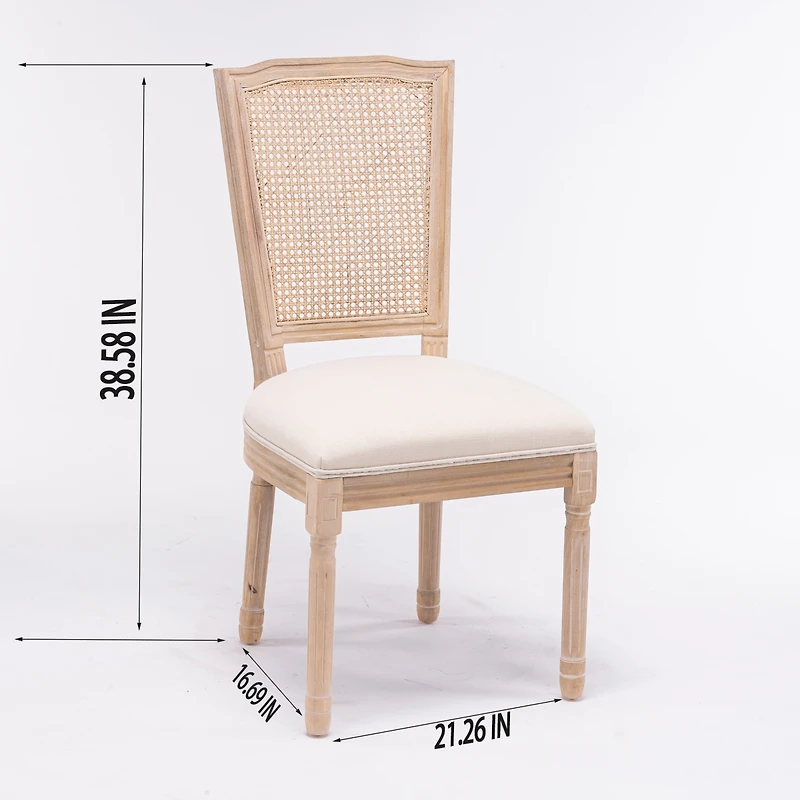 Streamdale Antique French Style Dining Chairs, Set of 2