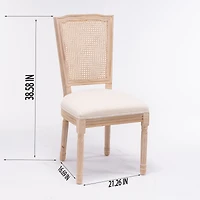 Streamdale Antique French Style Dining Chairs, Set of 2