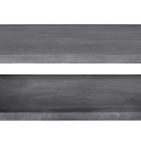 Streamdale Furniture 58" Cube Shaped Wooden Coffee Table With Open Bottom Shelf, Charcoal Gray