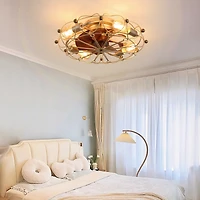 Streamdale Low-Profile Caged Ceiling Fan with Remote
