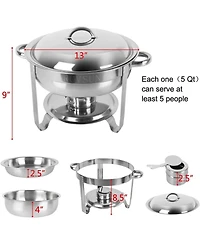 Simplie Fun Round Buffet Catering Dish For Home And Outdoor 2 Pcs/ Sets