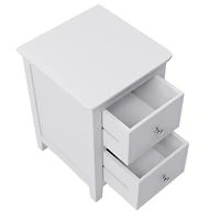 Streamdale 2 Drawers Solid Wood Nightstand End Table