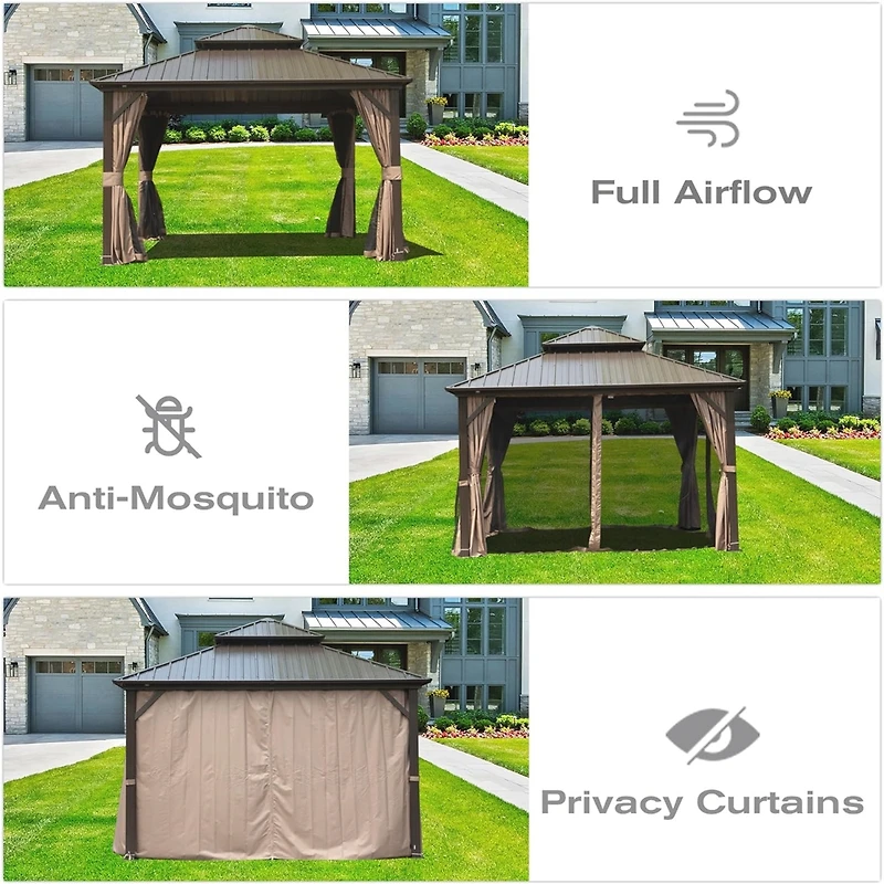 Streamdale 10'x10' Hardtop Aluminum Gazebo