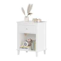 Streamdale Wooden Nightstand With One Drawer One Shelf For Kids, Adults