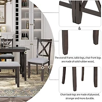 Streamdale 6-Piece Foldable Dining Set