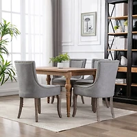 Streamdale Furniture Ultra Side Dining Chair, Thickened Fabric Chairs With Neutrally Toned Solid Wood