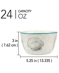 Certified International Ocean View Set of 4 Ice Cream Bowls