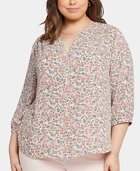 Nydj Plus Pintuck Blouse