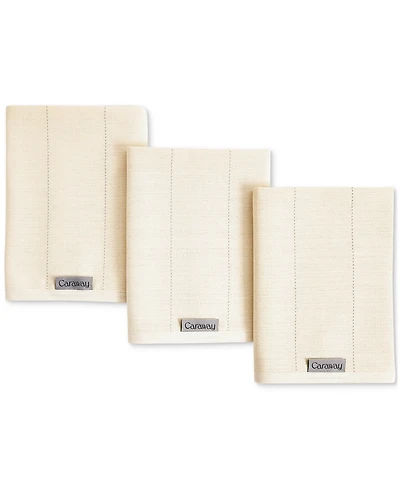Caraway 3-Piece Cotton Solid-Color Kitchen Towel Set