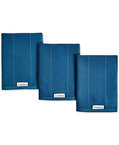Caraway 3-Piece Cotton Solid-Color Kitchen Towel Set