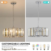 Streamdale Crystal Chandelier Round Luxury Lamp
