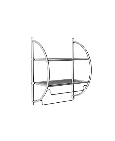 Slickblue 2-Tier Wall Mount Shower Organizer Towel Storage Rack