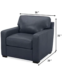 Radley 38" Leather Chair, Created for Macy's