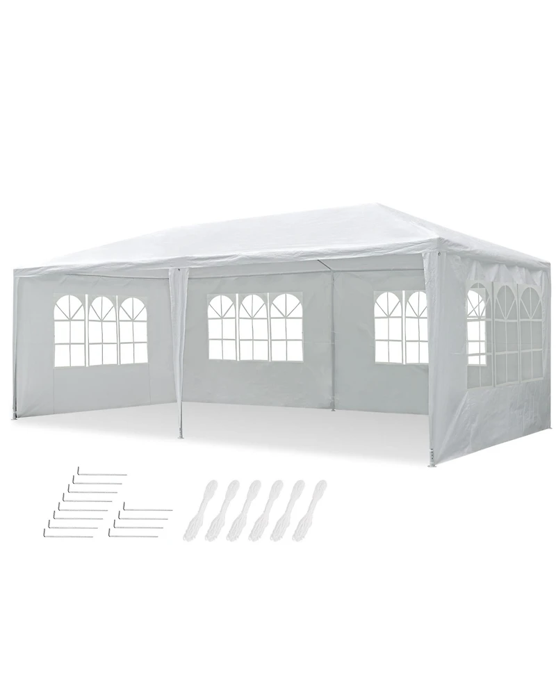 10' x 20' Party Wedding Tent Canopy Outdoor Heavy Duty Pavilion Cater Event White