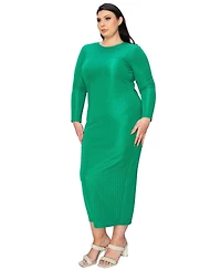 L I V D Plus Kylo Textured Bodycon Dress