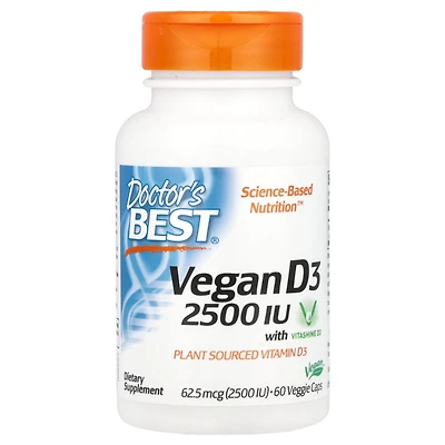 Doctor's Best Nutrition D3 with Vitashine D3 62.5 mcg (2 500 Iu) - 60 Veggie Caps