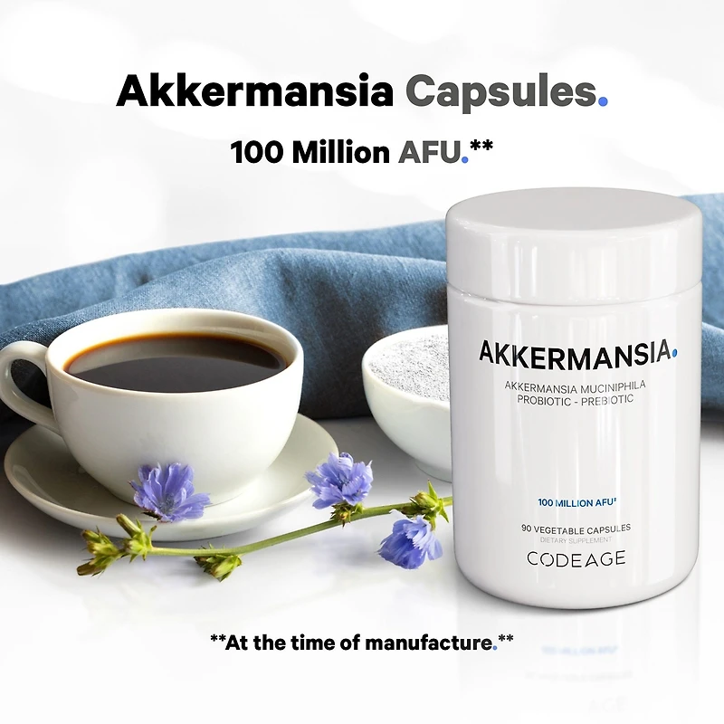 Codeage Akkermansia Muciniphila Probiotic Supplement - 3-Month Supply of Akkermansia Probiotic & Chicory Inulin