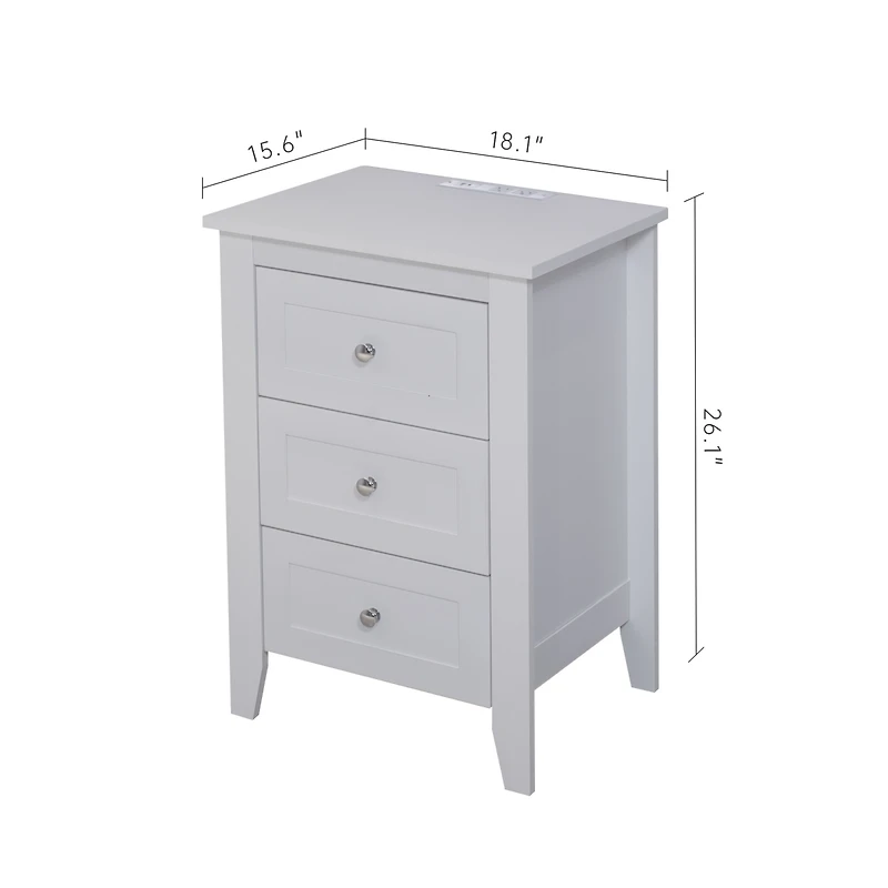 Streamdale Smart Nightstand with Charging Station