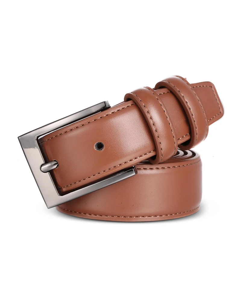 Mio Marino Men's Dual Loop Leather Belt, 2 pack