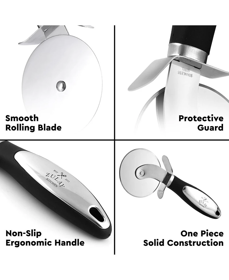 Zulay Kitchen Premium Stainless Steel Large Pizza Cutter Wheel
