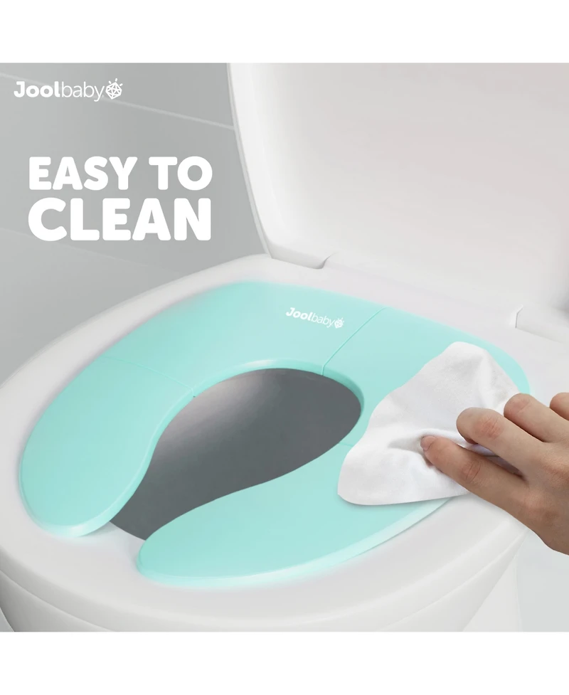 Jool Baby Folding Travel Potty Training Seat for Toddlers, Fits Round & Oval Toilets, Non-Slip Suction Cups, Includes Free Bag