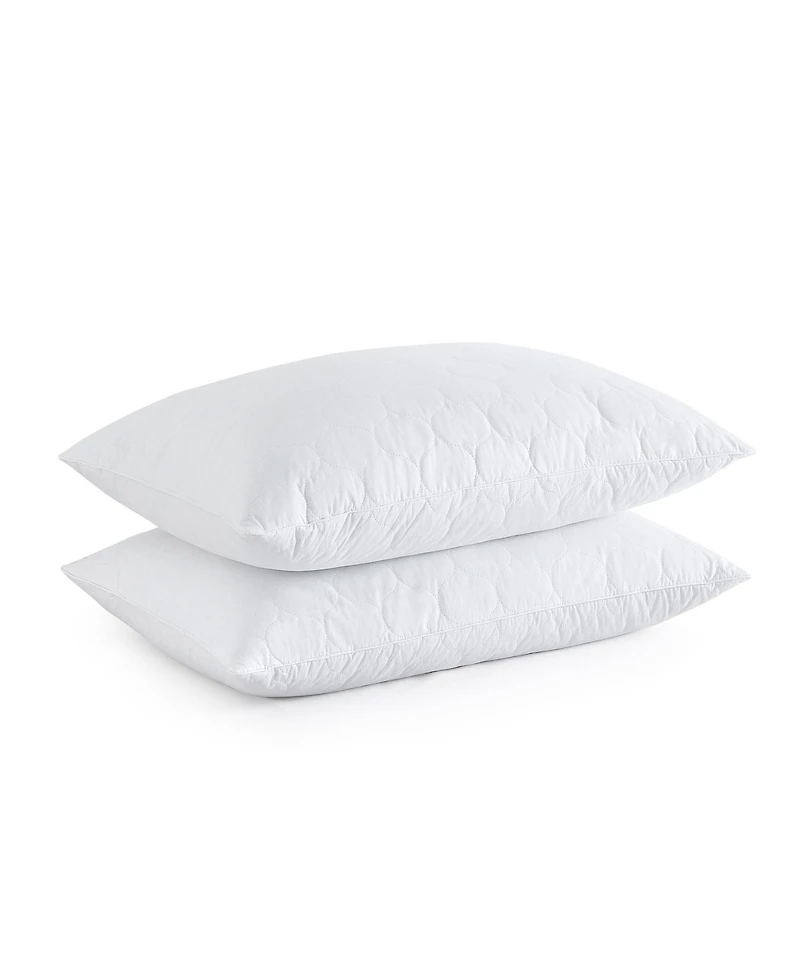 Unikome Quilted Goose Down Feather 2-Pack Pillow, King