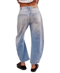 Free People Women's We The Free Good Luck Mid-Rise Barrel Jeans