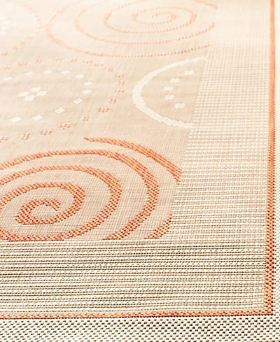 Manufacturer'S Closeout! Safavieh "Courtyard" Indoor/Outdoor CY1906-3201 Natural/Maroon Area Rug, 5' 3" x 7' 7"