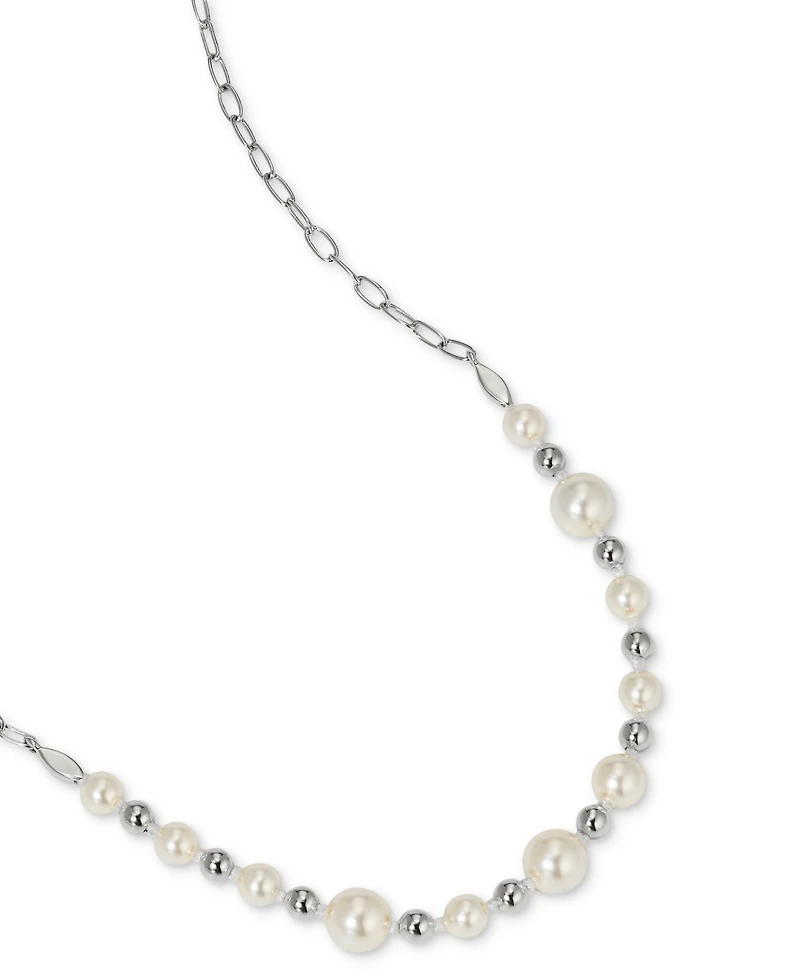 Ajoa by Nadri Silver-Tone Imitation Pearl Statement Necklace, 16" + 2" extender