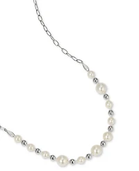 Ajoa by Nadri Silver-Tone Imitation Pearl Statement Necklace, 16" + 2" extender