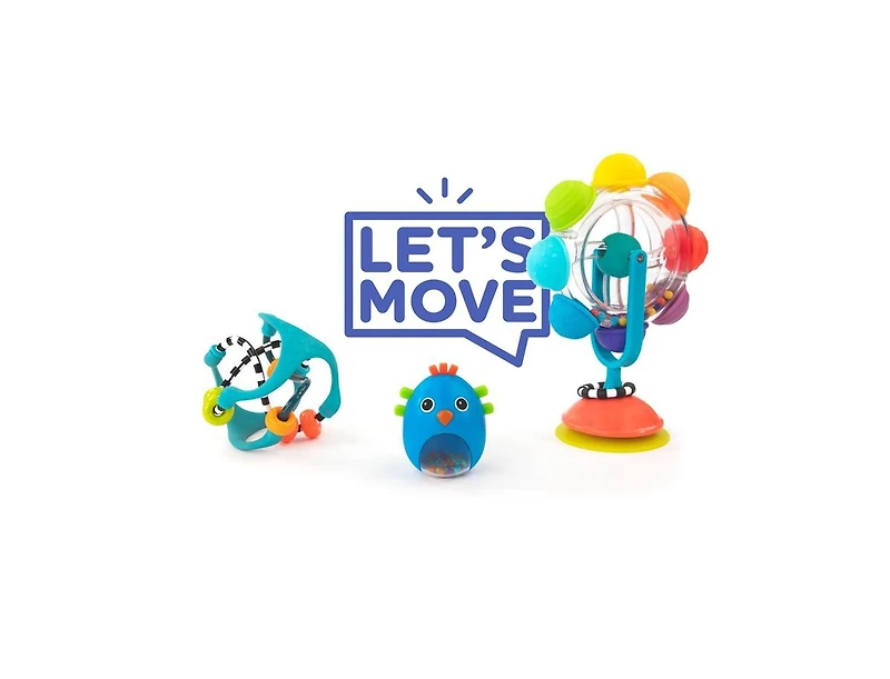 Sassy Baby Sassy Let's Move baby gift box - 3 piece set, 8+ Months