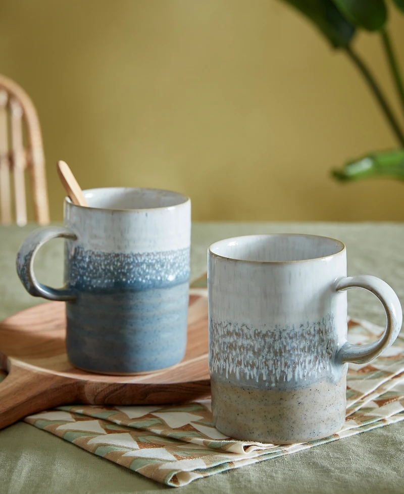 Kiln by Denby Collection Accents Set of 2 Ridged Mugs