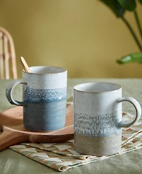 Kiln by Denby Collection Accents Set of 2 Ridged Mugs