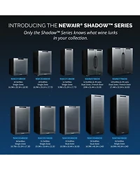 Newair Shadow Series Wine Cooler Refrigerator 56 Bottles Dual Temperature Zones, Freestanding Mirrored Wine and Beverage Fridge with Double-Layer Temp