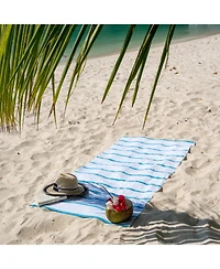 Arkwright Home Las Rayas Beach Towels (4 Pack), 30x60 in., Striped Color Options, 100% Soft Cotton