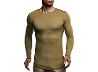 Leif Nelson Men's Longsleeve Shirt Basic Crew Neck Slim Fit Longsleeve Crew Neck Pullover Sweatshirt Long Sleeve Crew Neck