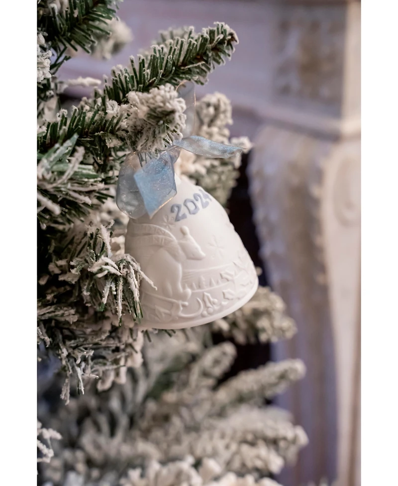 Lladro 2024 Christmas bell blue