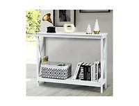 Slickblue 2-Tier Console X-Design Sofa Side Accent Table