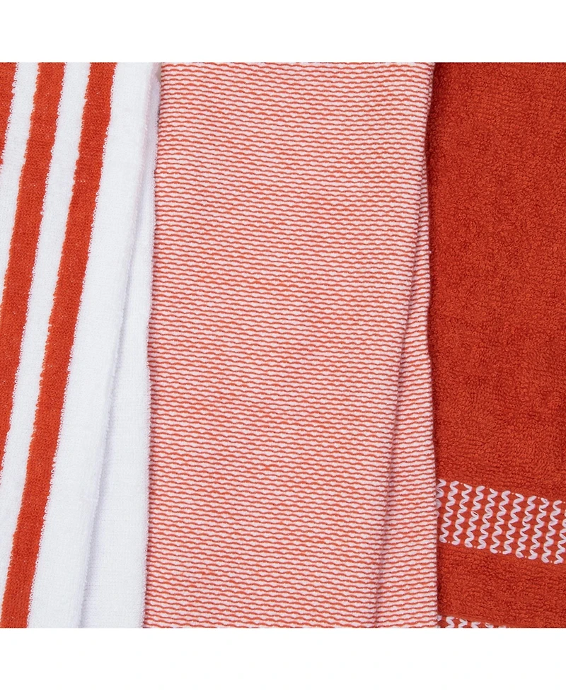 Sloppy Chef Premium Weave Yarn Dyed Kitchen Towels (Pack of 6), 100% Cotton, 16 x 26