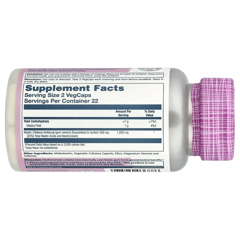Solaray Vital Extracts Mastic Gum - 45 VegCaps (500 mg per Capsule)