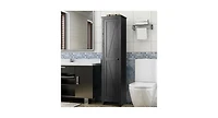 Slickblue Linen Tower Bathroom Storage Cabinet Tall Slim Side Organizer with Shelf