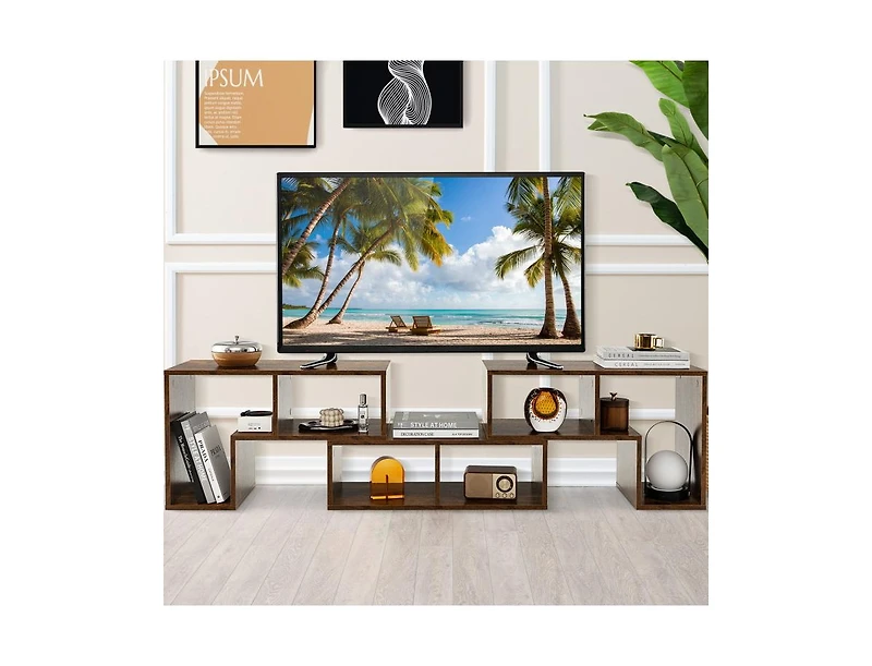 Slickblue 3 Pieces Adjustable Tv Stand for TVs up to 65 Inch with Shelves