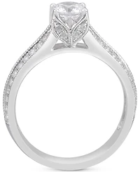 Diamond Triple Row Engagement Ring (1 ct. t.w.) in 14k White Gold
