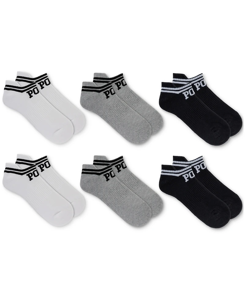 Polo Ralph Lauren Men's 6-Pk. Double Bar Stripe Low Cut Socks