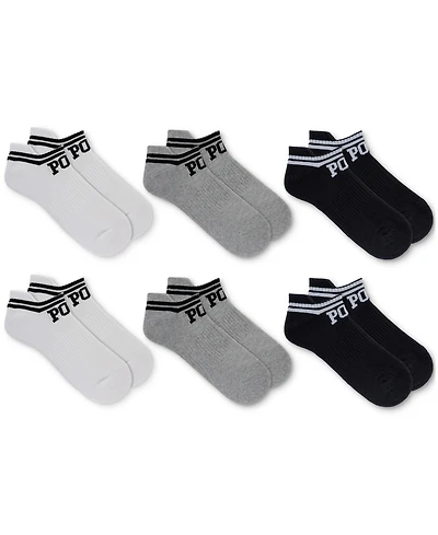 Polo Ralph Lauren Men's 6-Pk. Double Bar Stripe Low Cut Socks