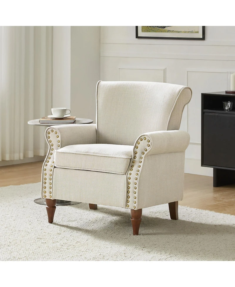 Hulala Home Iuppiter Traditional Armchair with Turned Legs