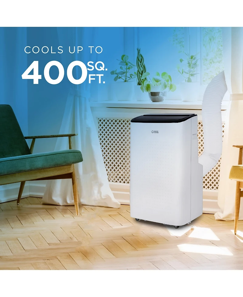 Commercial Cool Portable Air Conditioner, Dehumidifier & Fan, Portable Ac 9,000 Btu Bedroom Ac & Covers up to 450 Sq. Ft., Alexa & Wifi Enabled,White